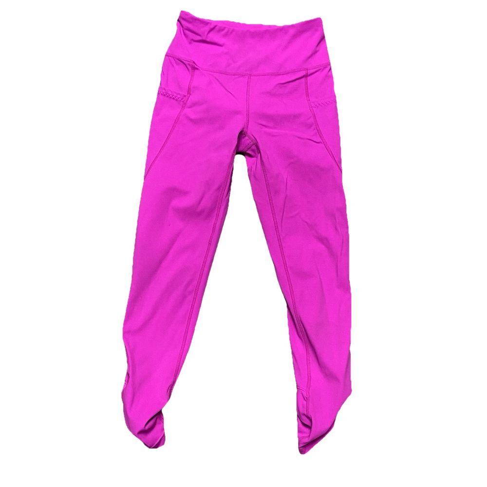Free People Movement XS Wave Rider‎ Pocket Athletic Leggings Magenta Ruched Hem
